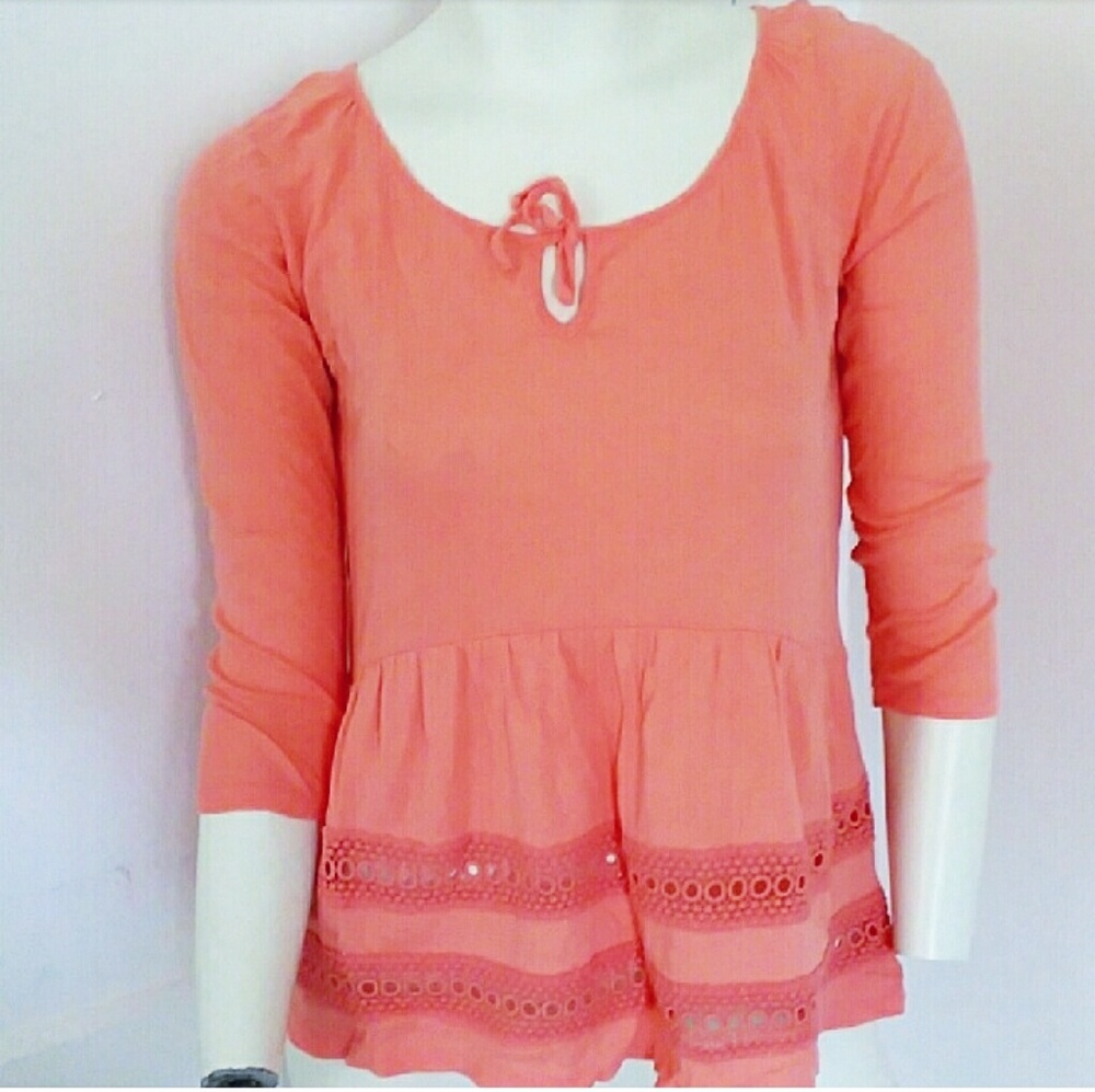 Peach Peplum Top